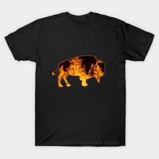 Fire Bull, Firey Musk Ox Texture T-Shirt